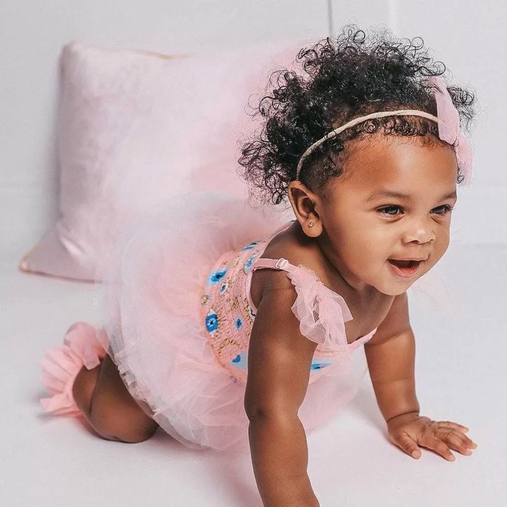 NWT POSH PEANUT FIONA TULLE BODYSUIT WITH MATCHING SOCKS 18/24M - Picture 4 of 12